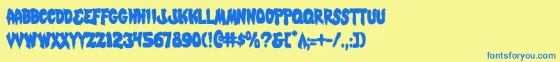 Mysticsinglerc Font – Blue Fonts on Yellow Background