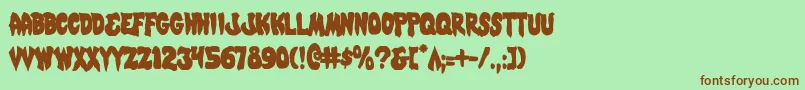 Mysticsinglerc Font – Brown Fonts on Green Background