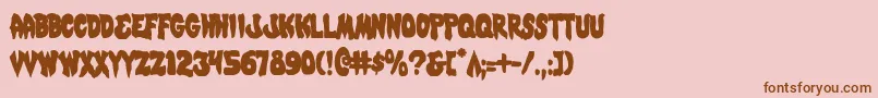 Mysticsinglerc Font – Brown Fonts on Pink Background