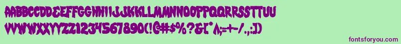 Mysticsinglerc Font – Purple Fonts on Green Background