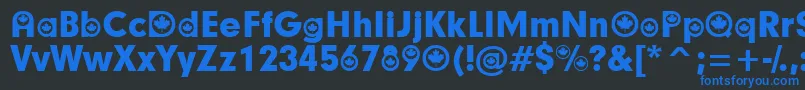 CanadianParticipants Font – Blue Fonts on Black Background