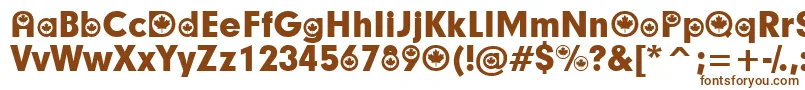 Шрифт CanadianParticipants – коричневые шрифты на белом фоне