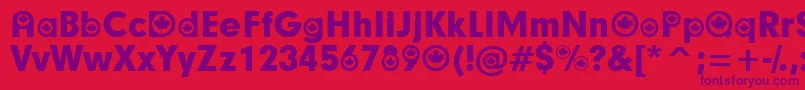 CanadianParticipants Font – Purple Fonts on Red Background