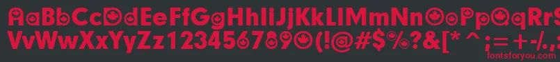 CanadianParticipants Font – Red Fonts on Black Background