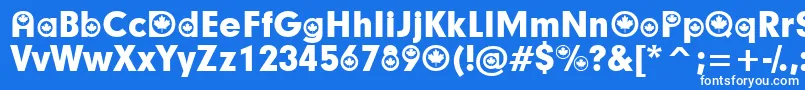 CanadianParticipants Font – White Fonts on Blue Background