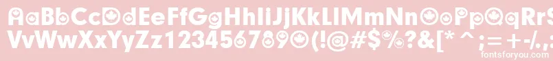 CanadianParticipants Font – White Fonts on Pink Background