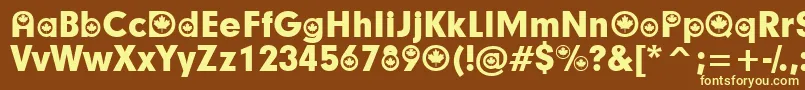 CanadianParticipants Font – Yellow Fonts on Brown Background