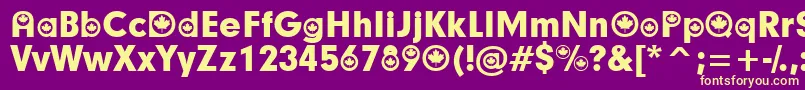 CanadianParticipants Font – Yellow Fonts on Purple Background