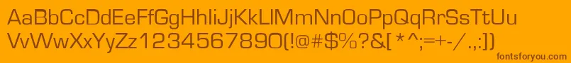 EurostileRoman Font – Brown Fonts on Orange Background