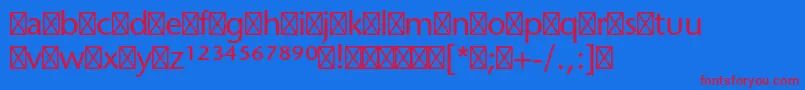 StonesansstdPhonetic Font – Red Fonts on Blue Background