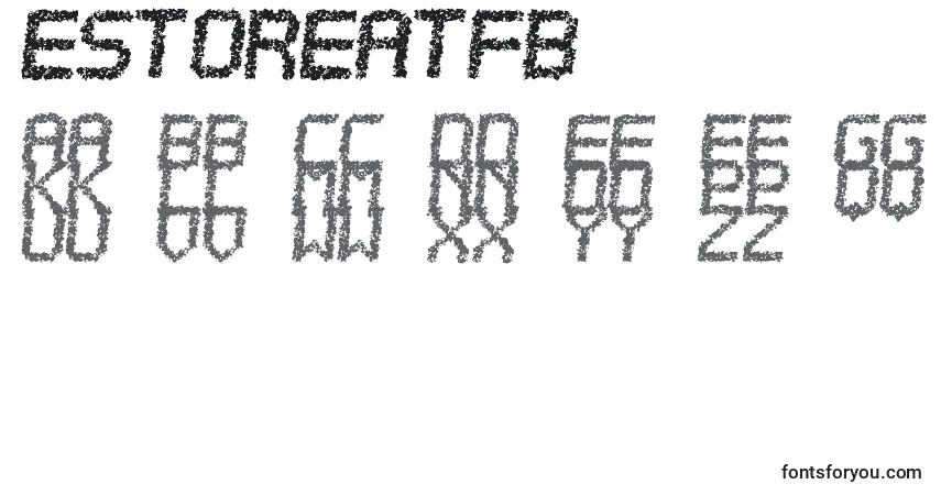 Schriftart EstoreaTfb – Alphabet, Zahlen, spezielle Symbole