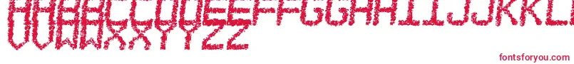 フォントEstoreaTfb – 白い背景に赤い文字