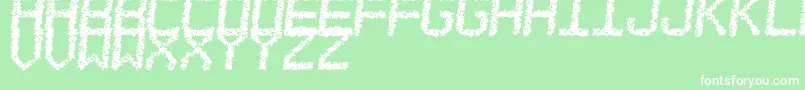 フォントEstoreaTfb – 緑の背景に白い文字