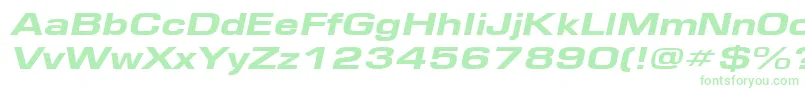 EurosewideheavyItalic Font – Green Fonts on White Background