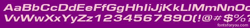 EurosewideheavyItalic Font – Pink Fonts on Purple Background