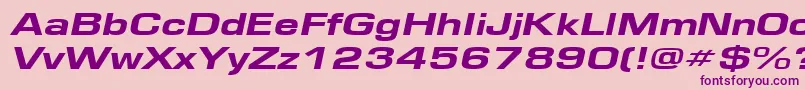 EurosewideheavyItalic Font – Purple Fonts on Pink Background