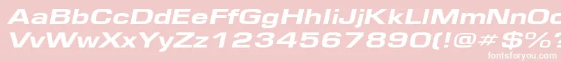 EurosewideheavyItalic Font – White Fonts on Pink Background