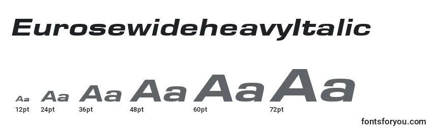EurosewideheavyItalic Font Sizes