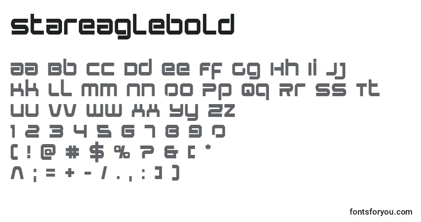 Czcionka Stareaglebold – alfabet, cyfry, specjalne znaki