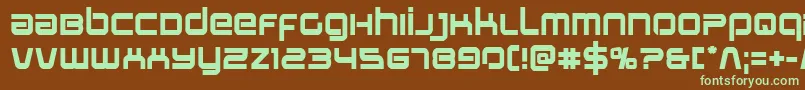 Stareaglebold-fontti – vihreät fontit ruskealla taustalla