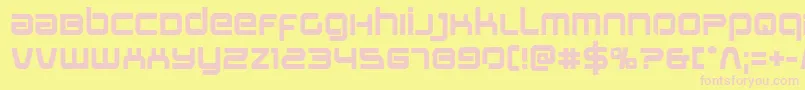 Шрифт Stareaglebold – розовые шрифты на жёлтом фоне