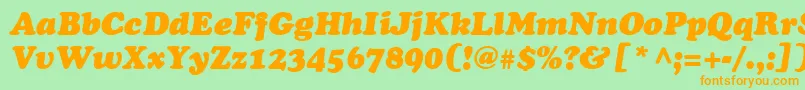 Agcoo13 Font – Orange Fonts on Green Background