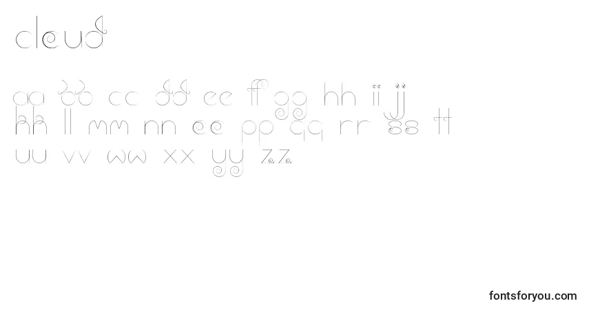 Cloud Font – alphabet, numbers, special characters