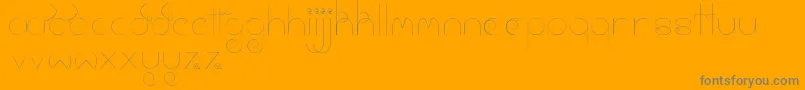 Cloud Font – Gray Fonts on Orange Background