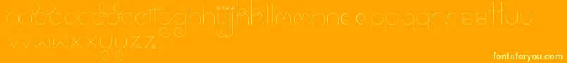 Cloud Font – Yellow Fonts on Orange Background