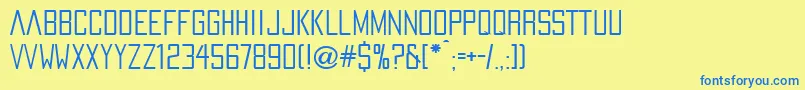 PaxOceaniaRegular Font – Blue Fonts on Yellow Background