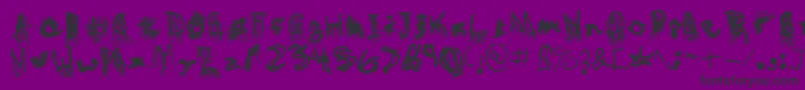 Blud Font – Black Fonts on Purple Background