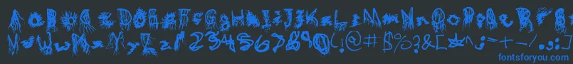 Blud Font – Blue Fonts on Black Background