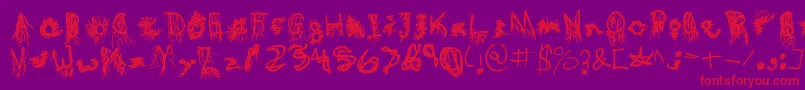 Blud Font – Red Fonts on Purple Background