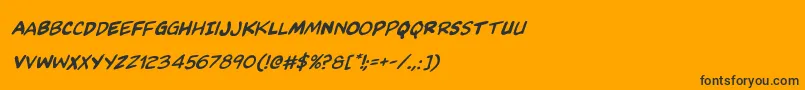 Kangaroocourtrotalic Font – Black Fonts on Orange Background