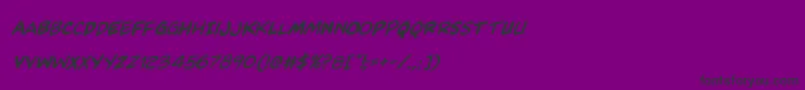 Kangaroocourtrotalic-Schriftart – Schwarze Schriften auf violettem Hintergrund