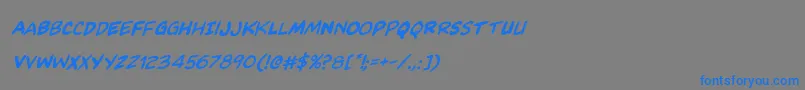Kangaroocourtrotalic Font – Blue Fonts on Gray Background