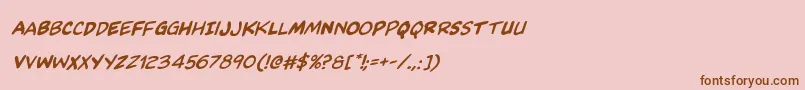 Kangaroocourtrotalic Font – Brown Fonts on Pink Background