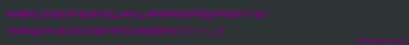 Kangaroocourtrotalic Font – Purple Fonts on Black Background