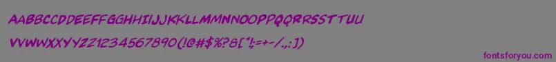 Kangaroocourtrotalic Font – Purple Fonts on Gray Background