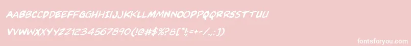 Kangaroocourtrotalic-Schriftart – Weiße Schriften auf rosa Hintergrund