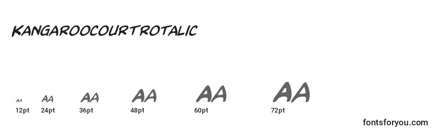 Größen der Schriftart Kangaroocourtrotalic