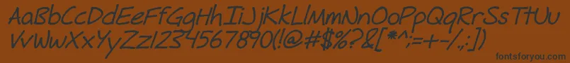 FhHyperboleBoldItalic Font – Black Fonts on Brown Background
