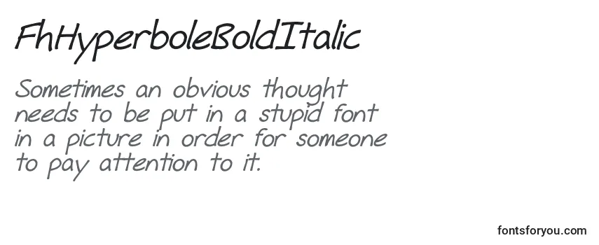 FhHyperboleBoldItalic Font