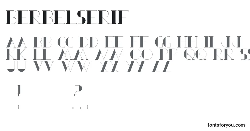 Шрифт BerbelSerif – алфавит, цифры, специальные символы