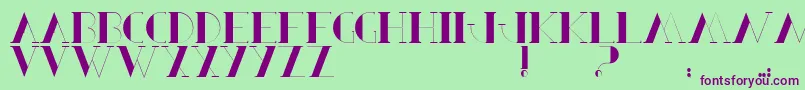 BerbelSerif Font – Purple Fonts on Green Background