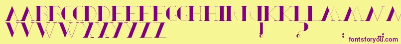 BerbelSerif Font – Purple Fonts on Yellow Background