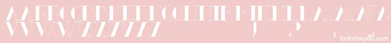 BerbelSerif-Schriftart – Weiße Schriften auf rosa Hintergrund