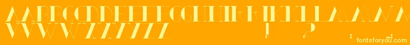 BerbelSerif Font – Yellow Fonts on Orange Background