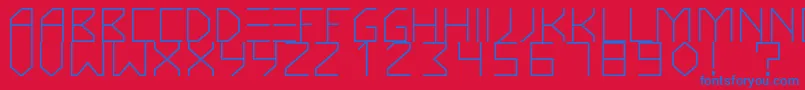 Police KnarfartfontRegular – polices bleues sur fond rouge