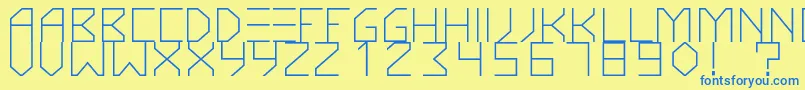 KnarfartfontRegular Font – Blue Fonts on Yellow Background